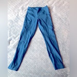 Yogalicious Lux XS Teal Aqua Blue Yoga Leggings with Pockets